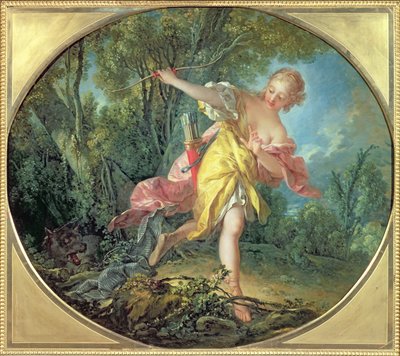 Rhea Silvia fugge dal lupo, 1756 da François Boucher